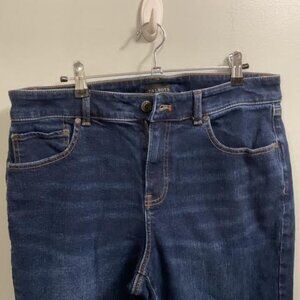Talbots Everyday Relaxed Jeans with Plaid Cuffs Size 10